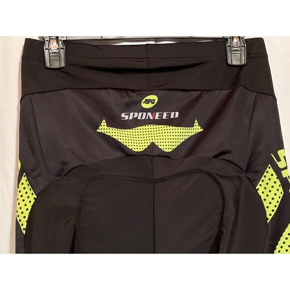 Sponeed Mens Cycling Shorts XL Padded MTB & Road Bike Short Pants Black & Green - Picture 4 of 9
